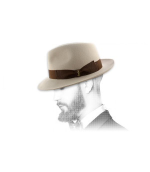 Beige fur felt hat Beige fur felt hat